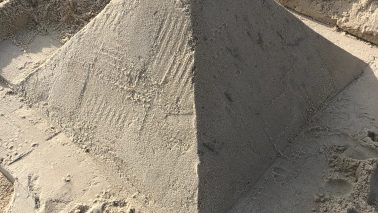 Dave's son built a sand palace at the beach!