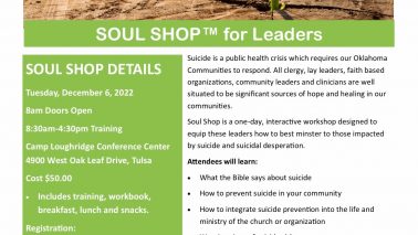 Soul Shop Suicide Prevention Event Tuesday December 6th
