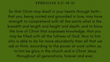 Ephesians 3:17-19-21