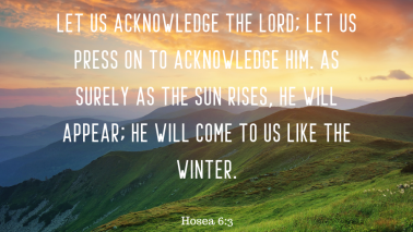 Hosea 6:3